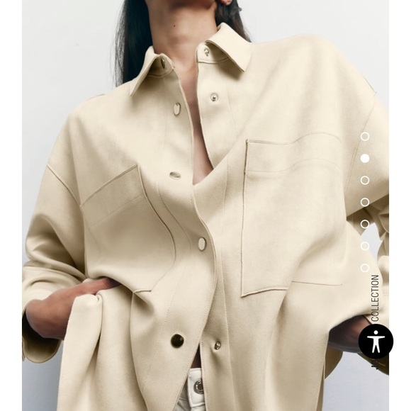 Zara faux suede shacket - Picture 5 of 6